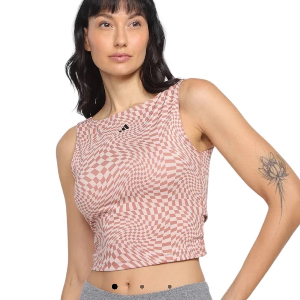 ADIDAS PRINT CLASH YOGA TANK TOP - Picture 7 of 7
